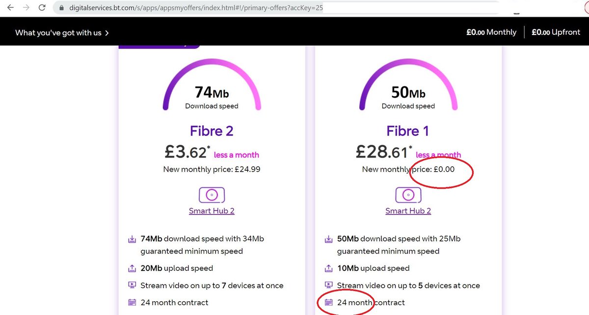 MartinBrenncke's tweet photo. Astonishing dark pattern from @bt_uk, UK’s largest telecom provider. Why does BT recommend Option 1 (£24.99 per month) if Option 2 costs me £0 per month for a 24 month contract? 1/4
#darkpatterns, #deceptivedesign, @darkpatterns, @ASA_UK, @Ofcom, @WhichUK, @MartinSLewis https://t.co/wInqfWAT6N