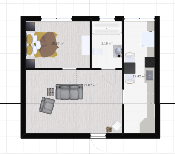 El pequeño apartamento de Kat y Thyri, personajes principales de mi #ProyectoIrregular