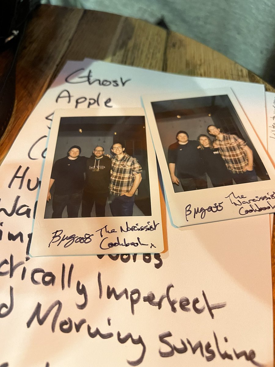 AndyChadz's tweet photo. @NarcissistCook The signed Polaroids. Really awesome to have https://t.co/fgvp14TD3B