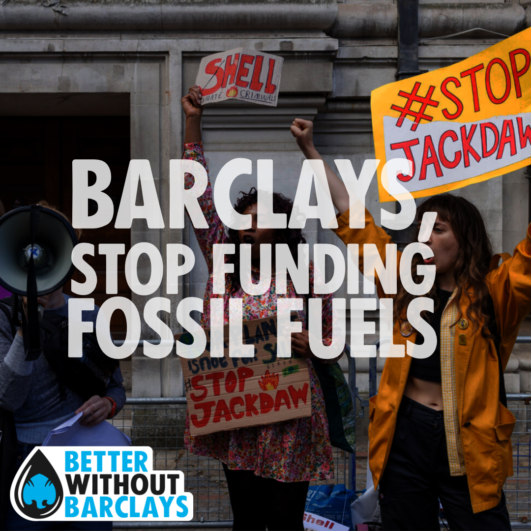 PatSquires's tweet photo. .@BarclaysUK ⚠️This is an intervention⚠️ You're Europe's biggest investor in fossil fuels, this is not a record to be proud of. #BetterWithoutBarclays
https://t.co/t2mLX7OEcl