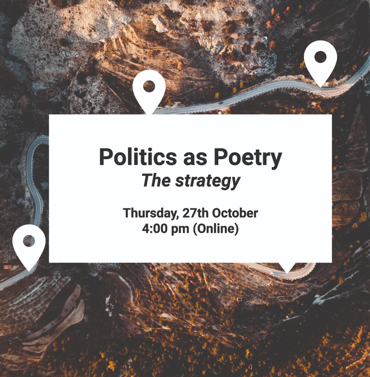 It's time to transform the #transport policies currently in place and encourage a paradigm shift in #mobility!
Join our online event "Politics as Poetry: from the Roadmap to the Manifesto"
🗓️Thursday 27 OCTOBER, 2022 ⏲️16:00-17:30h
Register here 👉bit.ly/3FjkTl5