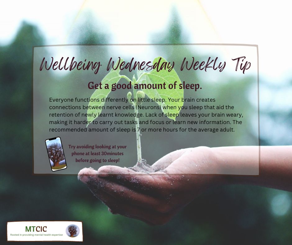 ✨Wellbeing Wednesday✨
This week's wellbeing tip focuses on getting a good amount of sleep. Sleep is paramount to healthy physical and mental functions and should be prioritised. 

😴

#WellbeingWednesday
#getbettersleep
#sleepbetterlivebetter
#SleepBetterFeelBetter
