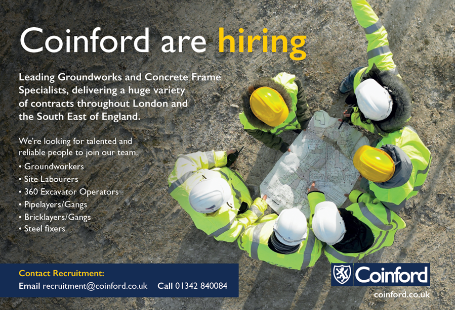 CoinfordUK's tweet photo. - NEW SITE JOB ALERT -
Coinford have an exciting new project starting in Sittingbourne, Kent and are recruiting all trades.
Contact us today!!!
#Coinford #Groundwork #labourer #pipelayers #360excavator #jobsinkent https://t.co/GJxMiBbq3d