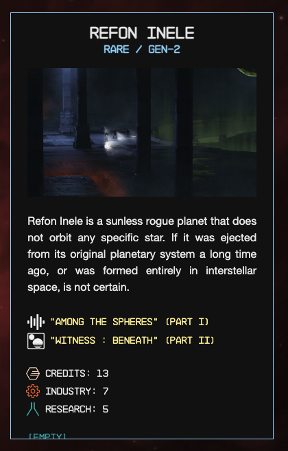 I just colonized the Rogue Planet Refon Inele on <a href="/ProjectNebula_/">Project Nebula 🌌</a>

#NFTs #PlayandEarn #KassandrasReach $ICX