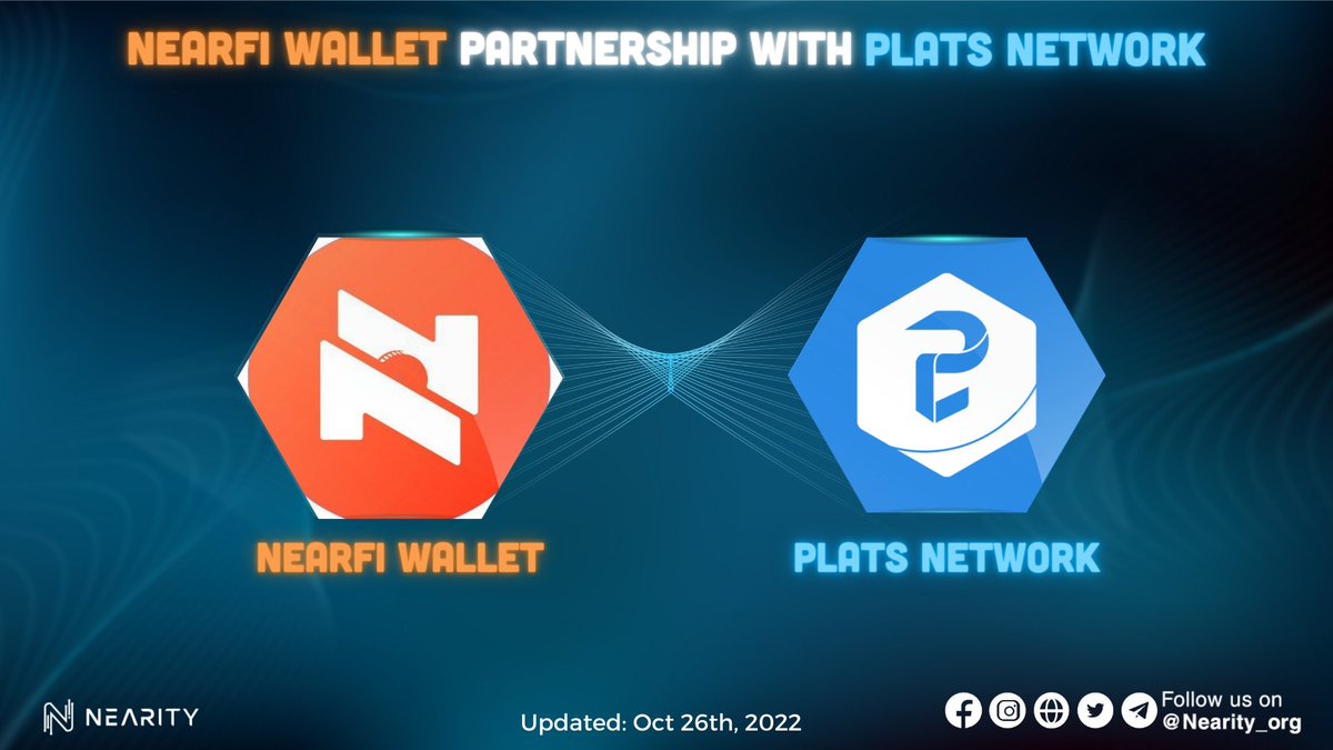 Nearity_org's tweet photo. 🤝@NearFi_Wallet partnership with @plats_network🤝
🚀#PlatsNetwork is building a community-owned #Web3 Marketing Platform
🔥This collaboration will make #NearfiWallet able to fulfill common vision & ambitions
#NEAR #Nearity $NEAR #DeFiChain #wallets #Network #platform https://t.co/eCoL3RCcGO