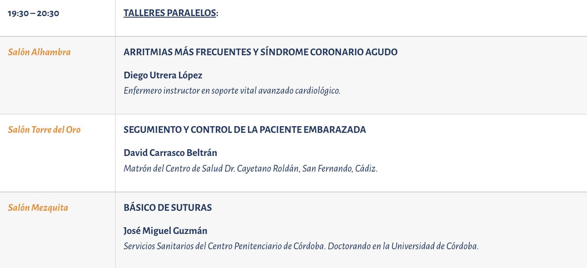 Sanidad_Peniten's tweet image. #SESP2022 XIV Congreso Nacional y XXII Jornadas de la Sanidad Penitenciaria

Programa científico del viernes 4 

👨‍🔬👩‍🔬Simposios #CAMARUS  #healthcare 
🩺Mesas de #SaludMental  y #AtencionPrimaria
🎤Comunicaciones 
🔬Talleres

jerez2022.congresosesp.es
👇👇👇👇👇👇👇👇
