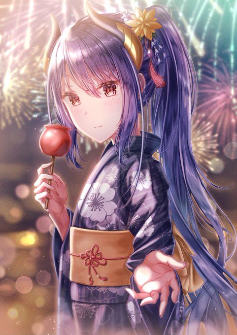 skebリクエストありがとうございました!浴衣レイ描かせて頂きました～ 
