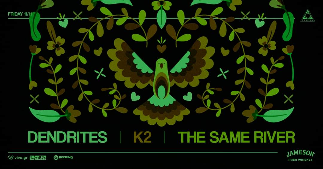 So stoked to announce that we rescheduled the cancelled gig at Temple, alongside with <a href="/DendritesBand/">Dendrites</a> and K2! 
More info: 
facebook.com/events/s/dendr…
Buy tickets: 
viva.gr/tickets/music/…
#thesameriver #thesameriverband #weightoftheworld #templeathens #dendrites #k2 #live