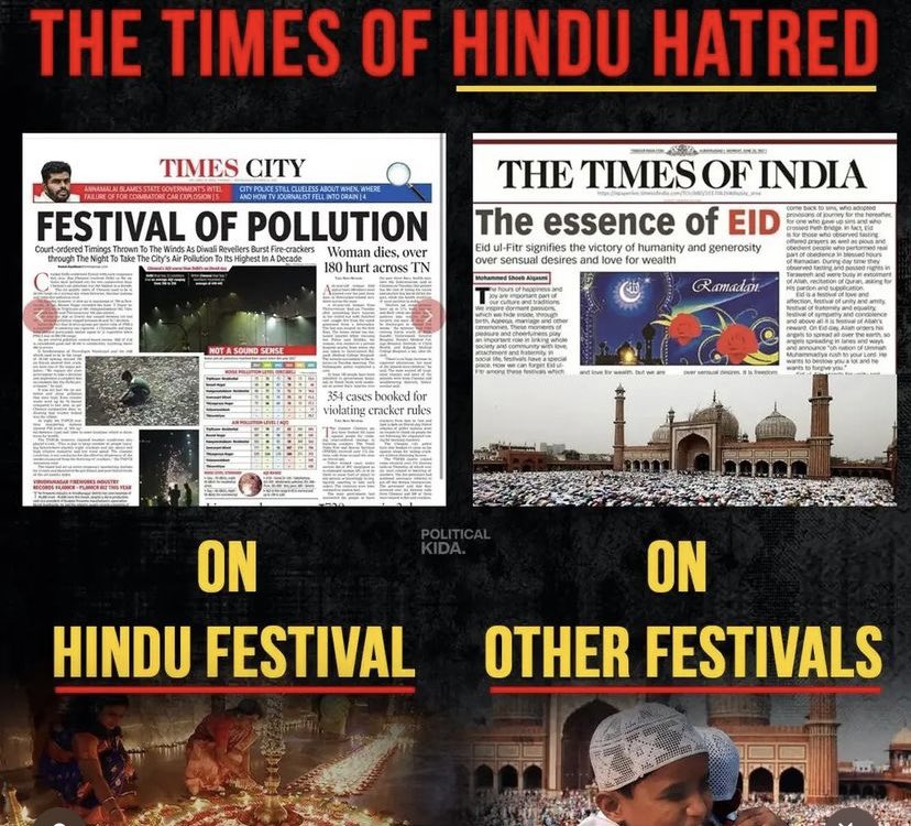 VlKAS_PR0NAM0's tweet photo. Hinduphobic Times https://t.co/EmCeyK8wQV