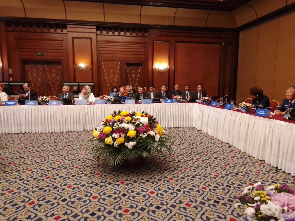 AkifKirecci's tweet photo. I gave a talk titled “Culture:  Reference for Clash or Cooperation?” at V. International Forum for the Rapprochement of Cultures of Eurasia which was held in #Almaty #Kazakhstan today. @Unesco https://t.co/DHQccnciOr