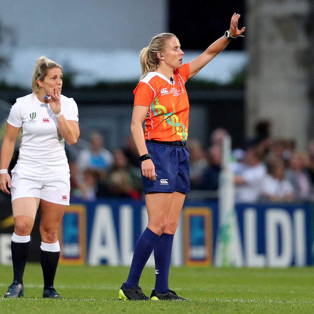 Congratulations to @JoyNevilleRef who has been appointed to referee the @rugbyworldcup Quarter Final between Canada and USA. #NothingLikeIt