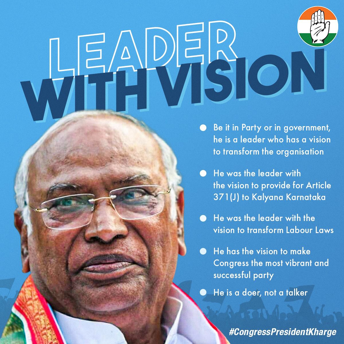 Leader With Vision
#CongressPresidentKharge