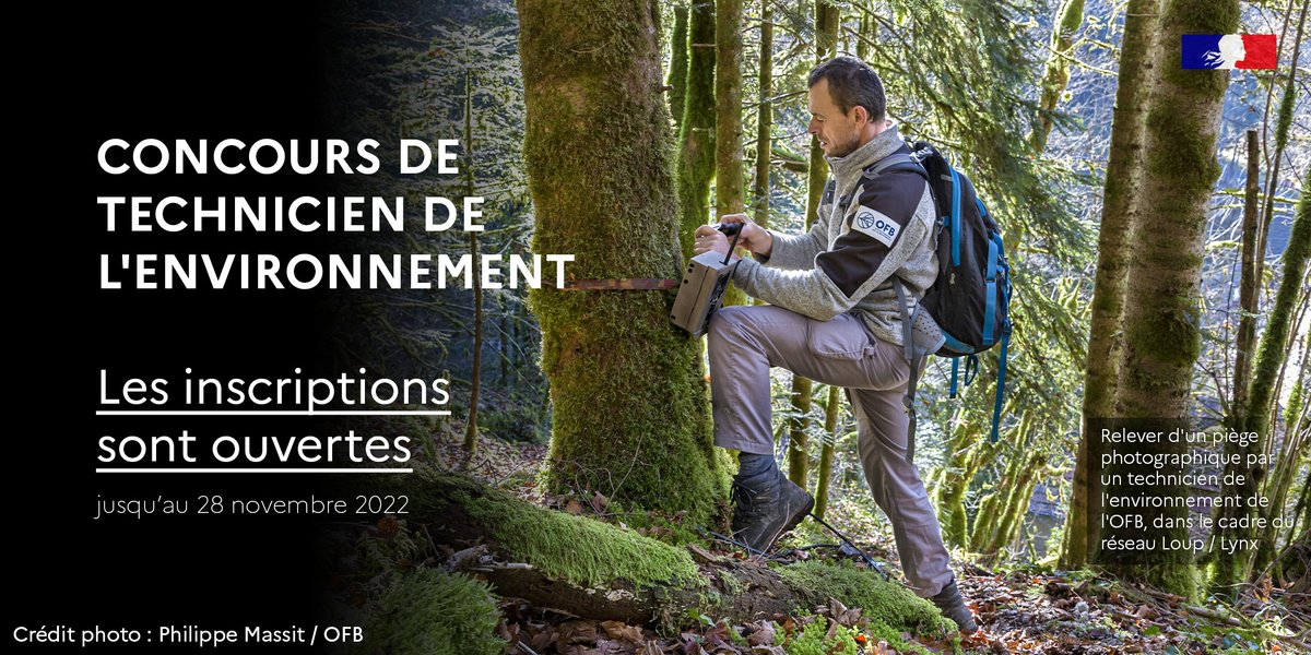 ✍️ [CONCOURS] Technicien de l’environnement

Les inscriptions sont ouvertes !

🗓️ Vous pouvez vous inscrire jusqu'au 28 novembre, au concours externe et au concours interne

📑 Les épreuves écrites auront lieu le 7 février 2023

👉 Infos et inscriptions : ofb.gouv.fr/concours-de-te…