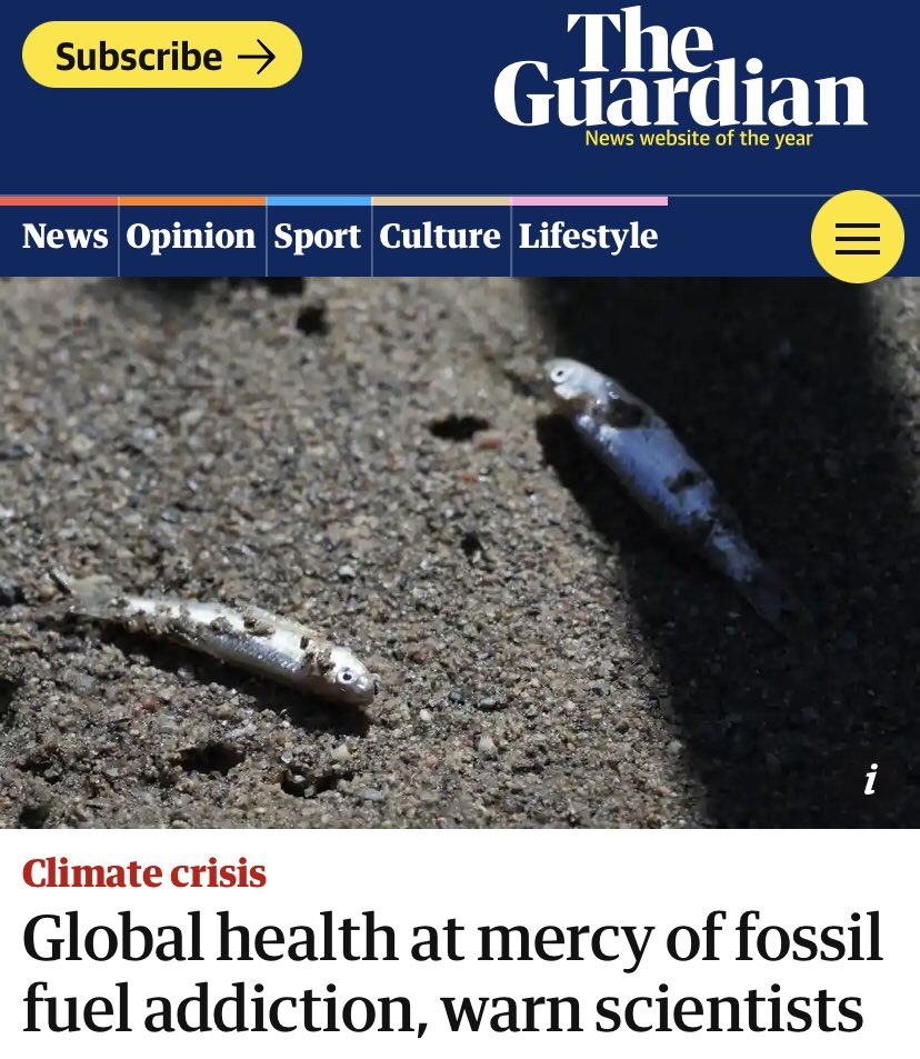 Devastating <a href="/thelancet/">The Lancet</a> report shows addiction to climate-wrecking fossil fuels puts millions of lives at risk - more food insecurity, infectious disease &amp; heat-related illness. The solution is clear: $400 billion in global fossil fuel subsidies must end *now* #keepitintheground