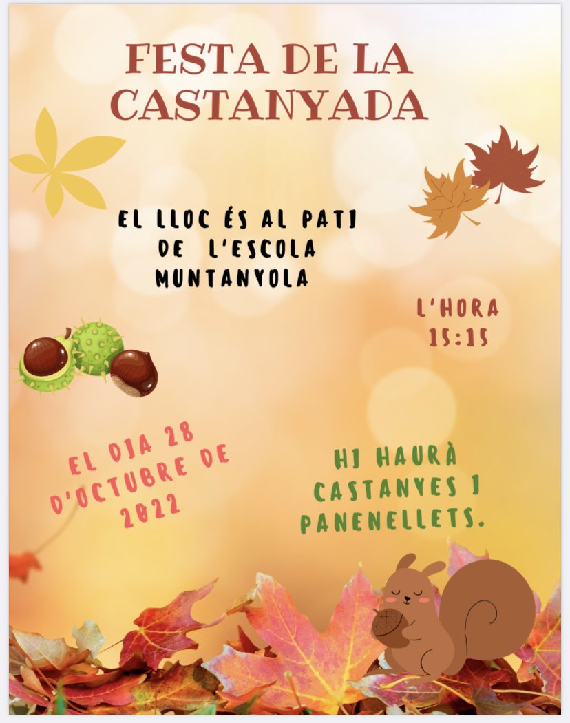 Divendres 28 d’octubre. #castanyada22