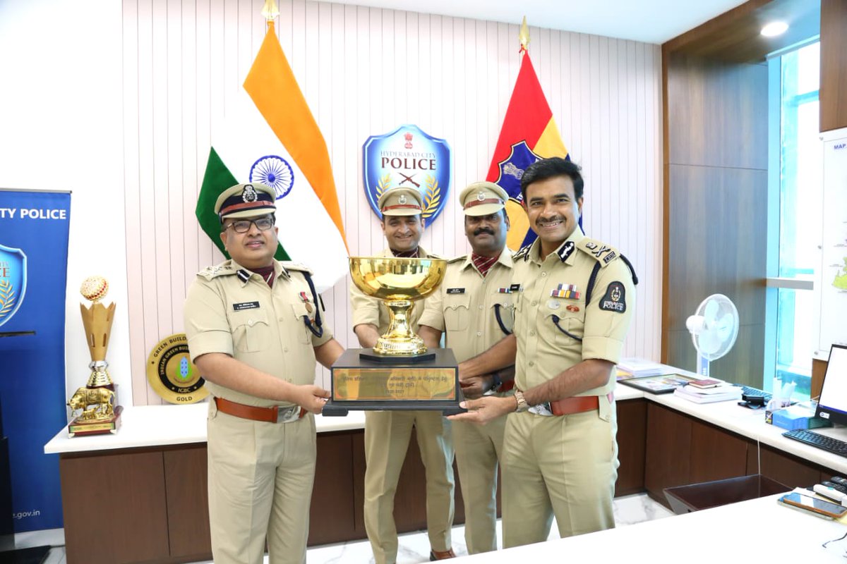 National Industrial Security Academy (NISA) Hakimpet bags the Union Home Minister's trophy for 'Best Police Training Institution for Training of Gazzeted officers' for the year 2020-21. This was achieved during the serving period of the current CP Hyderabad, Shri C.V.Anand.