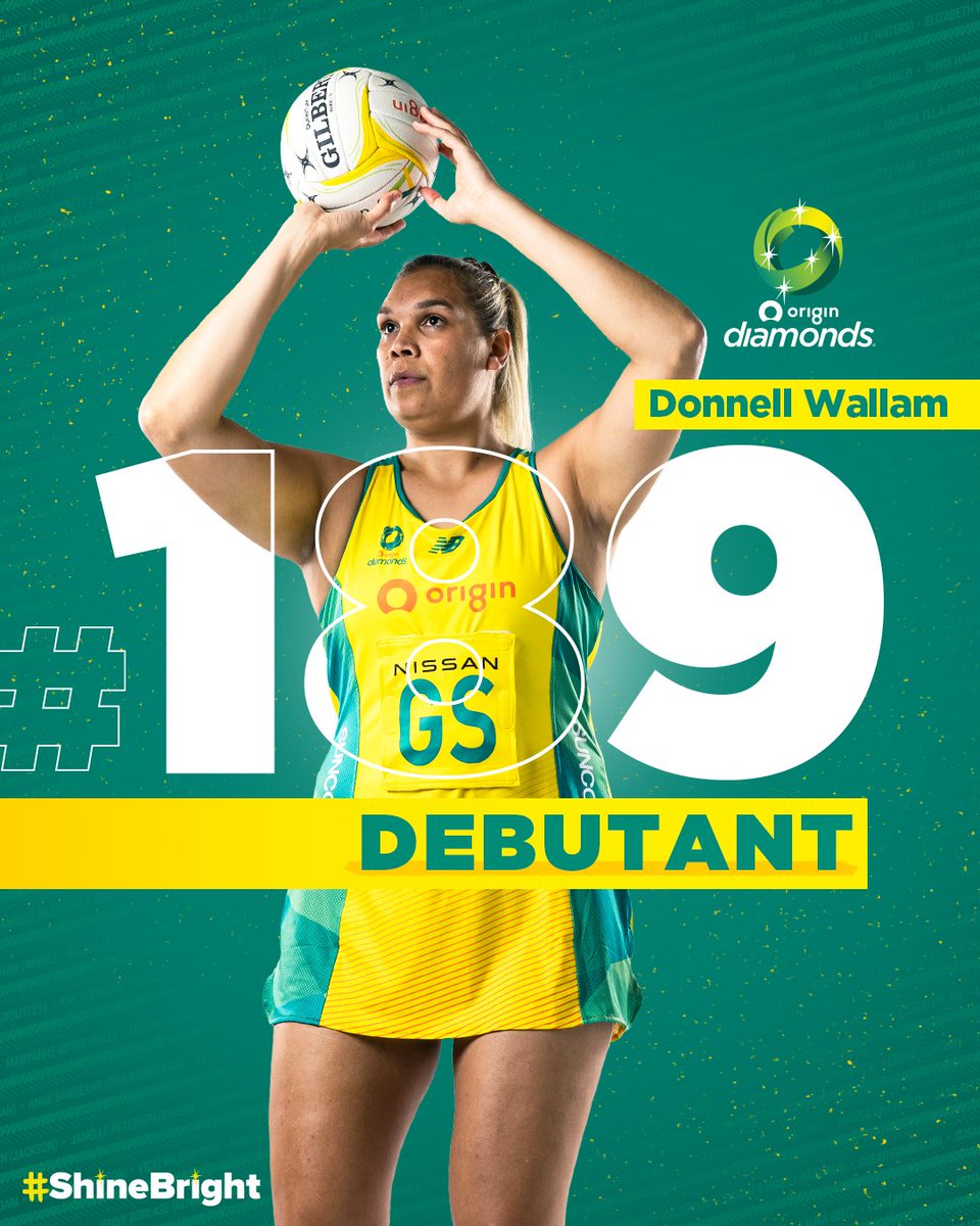 Donnell Wallam becomes Diamond number 189 - the third First Nations Diamond after Marcia Ella-Duncan OAM and Sharon Finnan-White OAM!

And she's straight into her work! 

#ShineBright #AusvEng