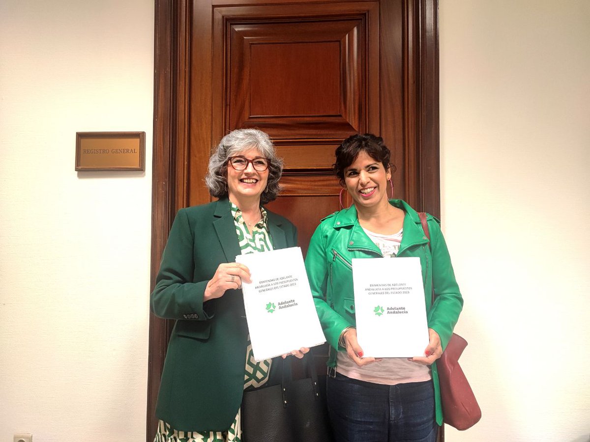 Ya hemos registrado las 41 enmiendas andaluzas a los PGE para traer mejoras a nuestra tierra 

Hoy lo hacemos gracias a la cesión del trámite de forma solidaria y generosa de <a href="/CompromisCGR/">Compromís Congrés</a> <a href="/cupnacional/">CUP Països Catalans</a> y <a href="/obloque/">BNG - Bloque Nacionalista Galego</a> , pronto lo haremos con voz propia