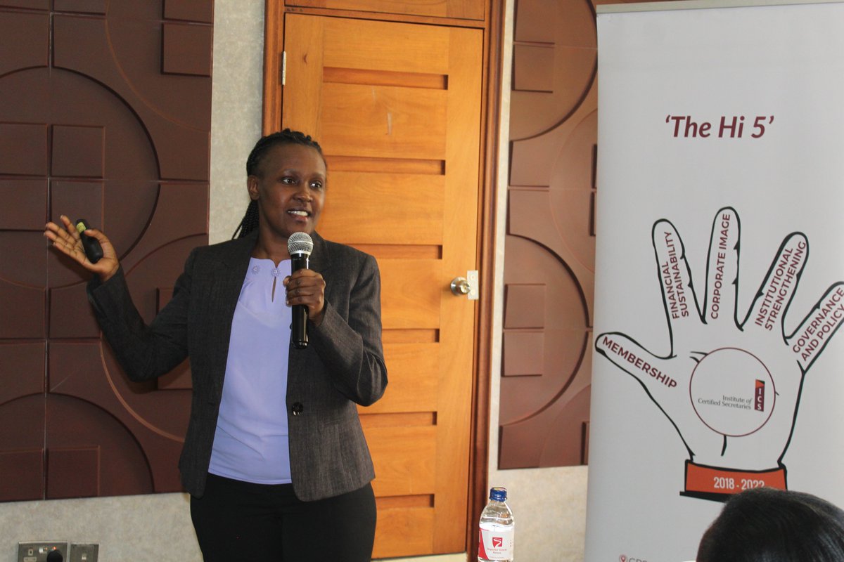 ICS_Kenya's tweet photo. "The Board of Directors sets the company’s strategic direction &amp; ensures that managers implement the strategy in an efficient and ethical manner." CS Esther Waeni Ngea at the Board Development Workshop at Lake Naivasha Resort, Naivasha https://t.co/R52jutA2lW