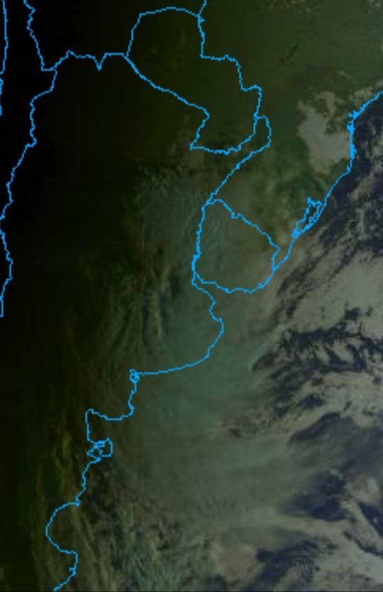 Estacao03Portos's tweet photo. #Rammb primeira imagem visível já mostra a Frente Fria atuando na região da bacia do Rio da Prata e que trás alerta para tempestade para o RS emitido pelo INMET, 26/10 06h39 https://t.co/fyE06wMWiS
