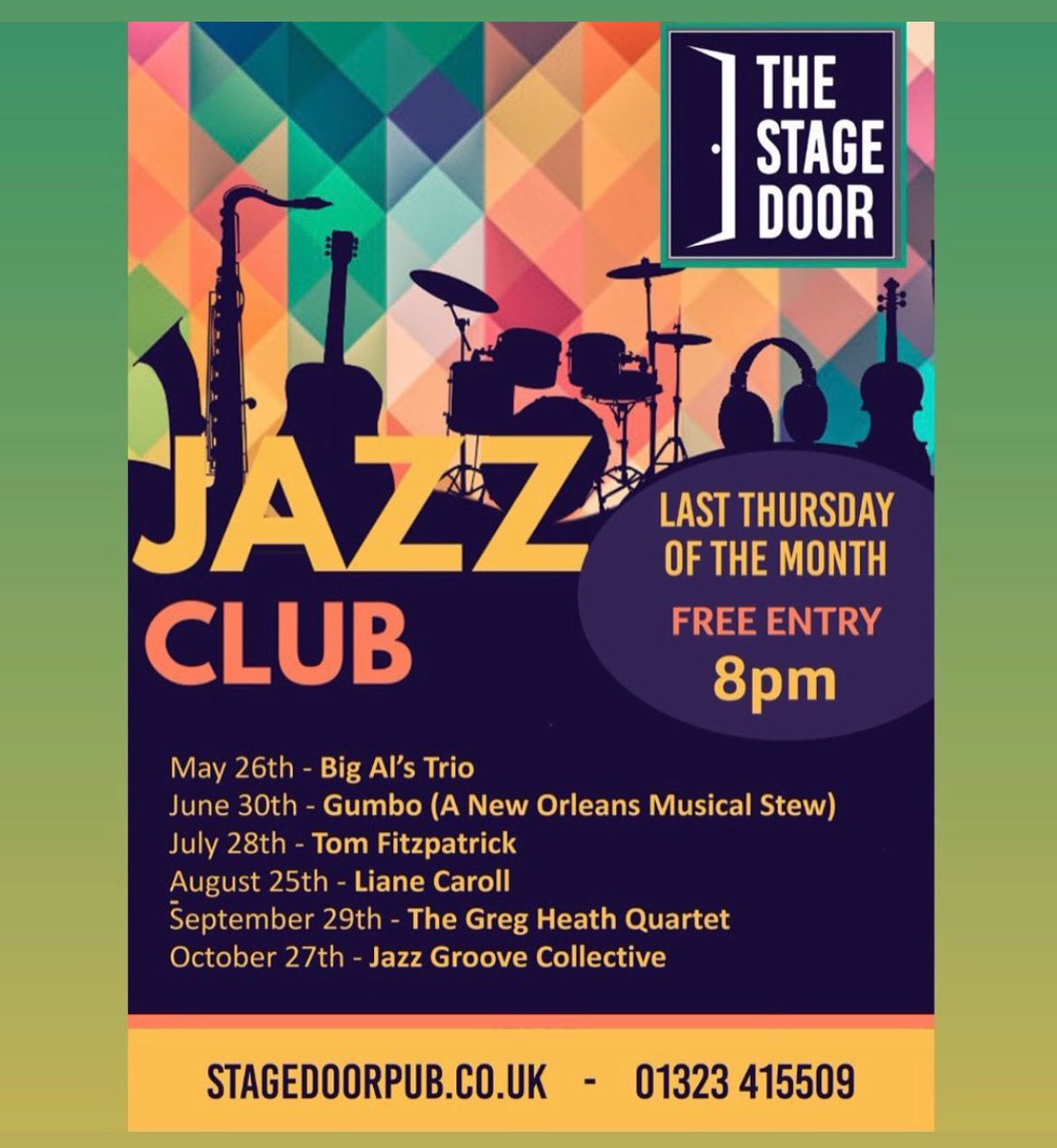 If you haven’t booked your table for our jazz club tomorrow then please get in touch! We have the incredible Jazz Groove Collective performing from 8pm 🎺 #jazzmusic #eastbourne