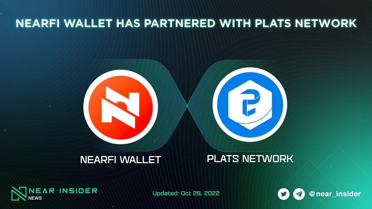 near_insider's tweet photo. 🤝 @NearFi_Wallet has partnered with @plats_network 

#PlatsNetwork is building a community-owned web3 Marketing Platform with Action Hub which gathers Users, Referrers &amp; Clients &amp; benefits them all ⚡️

👉 https://t.co/PxCuiAjOKM

#NEAR $NEAR https://t.co/vDltV1Spv7