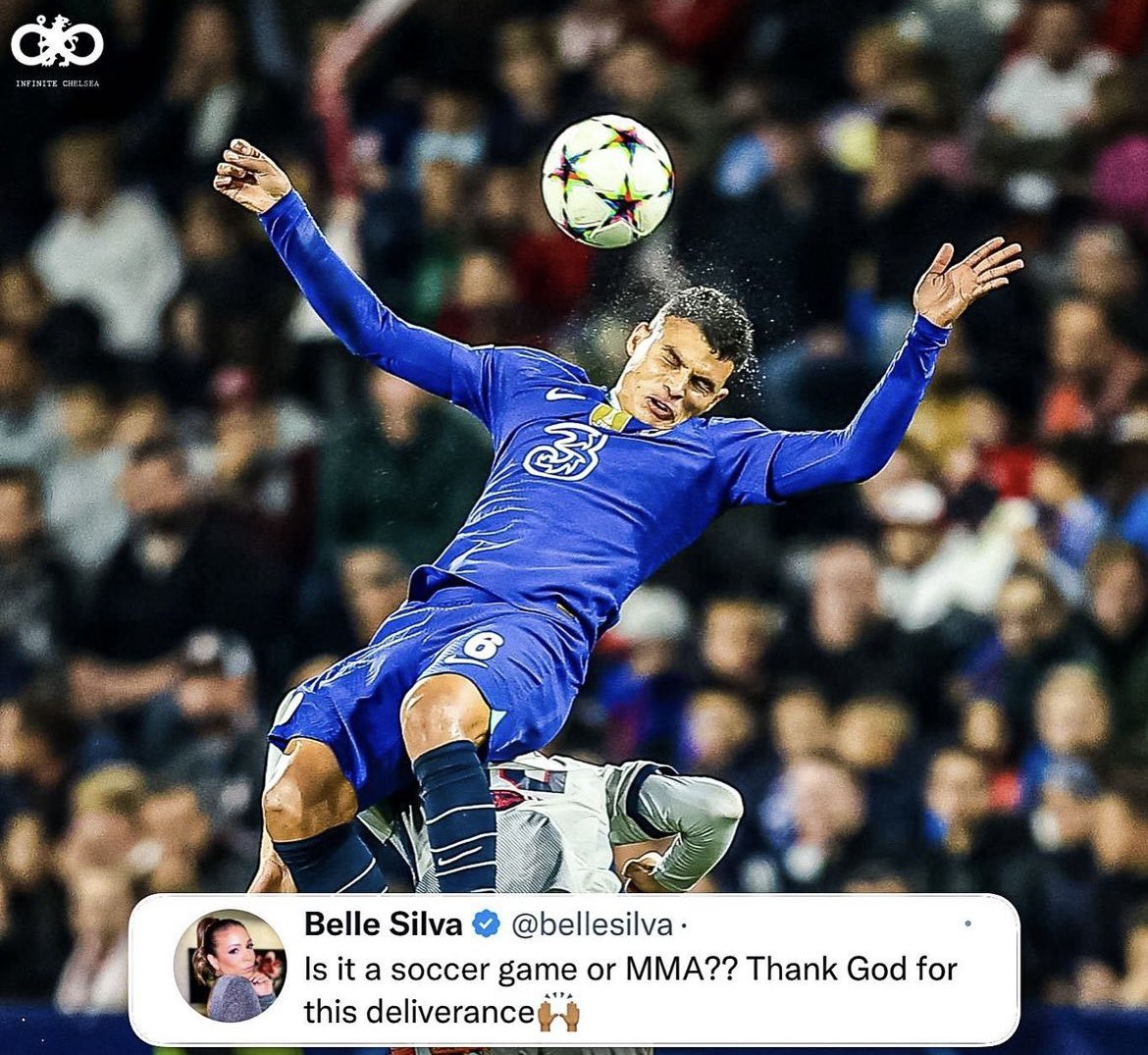 FrankKhalidUK's tweet photo. Thiago Silvas wife Belle Silva was not happy with this challenge on her husband. https://t.co/Xm7VTcST3a