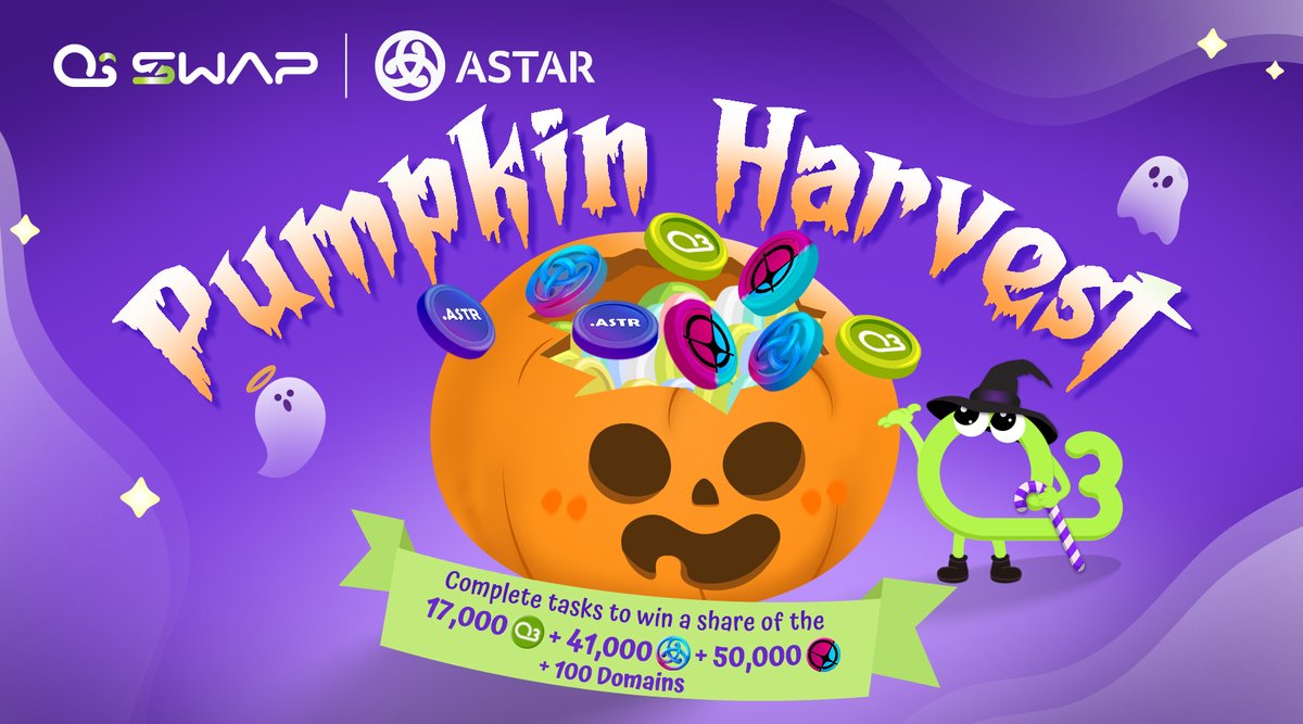 👻Happy HallO3ween🎃! 

Together with <a href="/AstarNetwork/">Astar Network</a> <a href="/starlay_fi/">Starlay Finance🚀</a> and <a href="/astar_domains/">AstarWeb3Domains.astr</a>, we're preparing fang🧛🏽‍tastic treats that won't rot out your teeth.

Complete all tasks on Quest 3 to be one of 50 lucky bugs🐞 to win a share of 108,000 token pools &amp; 100 Domains!

More details🧵