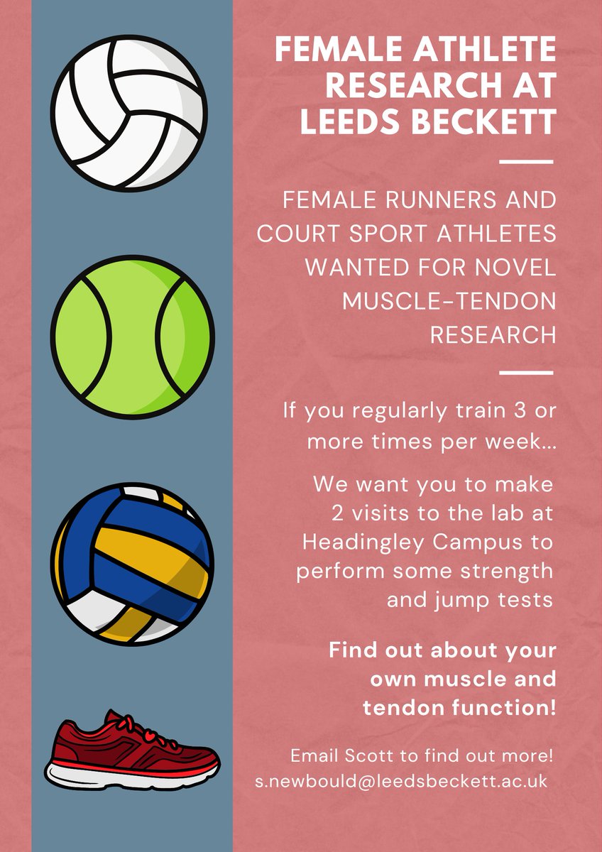 ScottNewbould's tweet photo. Runners and court sport athletes - come get involved in some exciting research! @Carnegie_Sport  
All info here - https://t.co/UQdxyouYIC 
@RunLeeds @BeckettTennis @carnegiesport https://t.co/8nTMhVqYEt