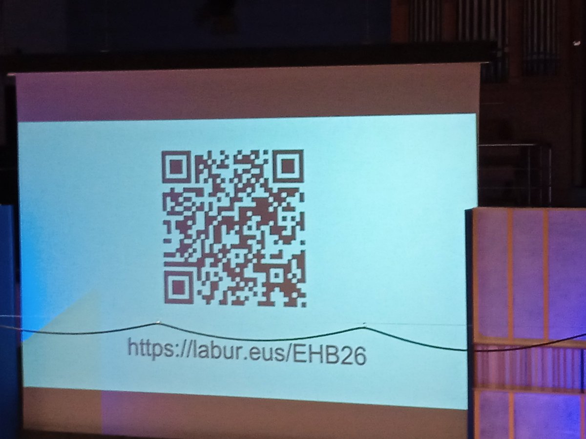 #hiztunbila26 Hasi da eatsedenaldi osteko saioa.
Azpian, balirazioa egiteko QR kodea eta lotura