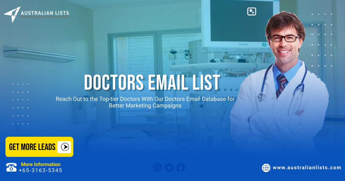 australianlists's tweet image. We provide a verified and updated doctors&apos; email list that contains complete contact information for doctors, pharmacists, pathologists, other health care practitioners, etc.
Get Leads: bit.ly/3FiomjZ

#AustralianLists #DoctorsEmailList #DoctorsList #DoctorsEmailAddress