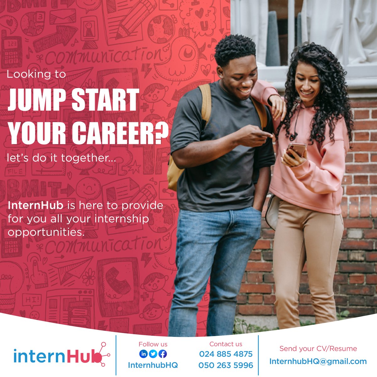 InternhubHQ's tweet photo. Let's do it together. Your best INTERNSHIP plug. 

#internhub #intership https://t.co/eA6MtIxs4N