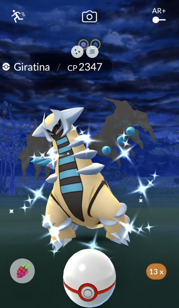 ricciardionline's tweet photo. third sparkleboi tn. dude’s odds are so much lower than what i’d gotten for yveltal/xerneas—both i got 5-6 of each…whereas i’ve done 2x-3x more giratina raids and have only seen 3. 😵💫 hope that improves for floaty boi tomorrow. #fave #originforme #shinycheck #giratina #pokemongo https://t.co/uxOyI4YSm5