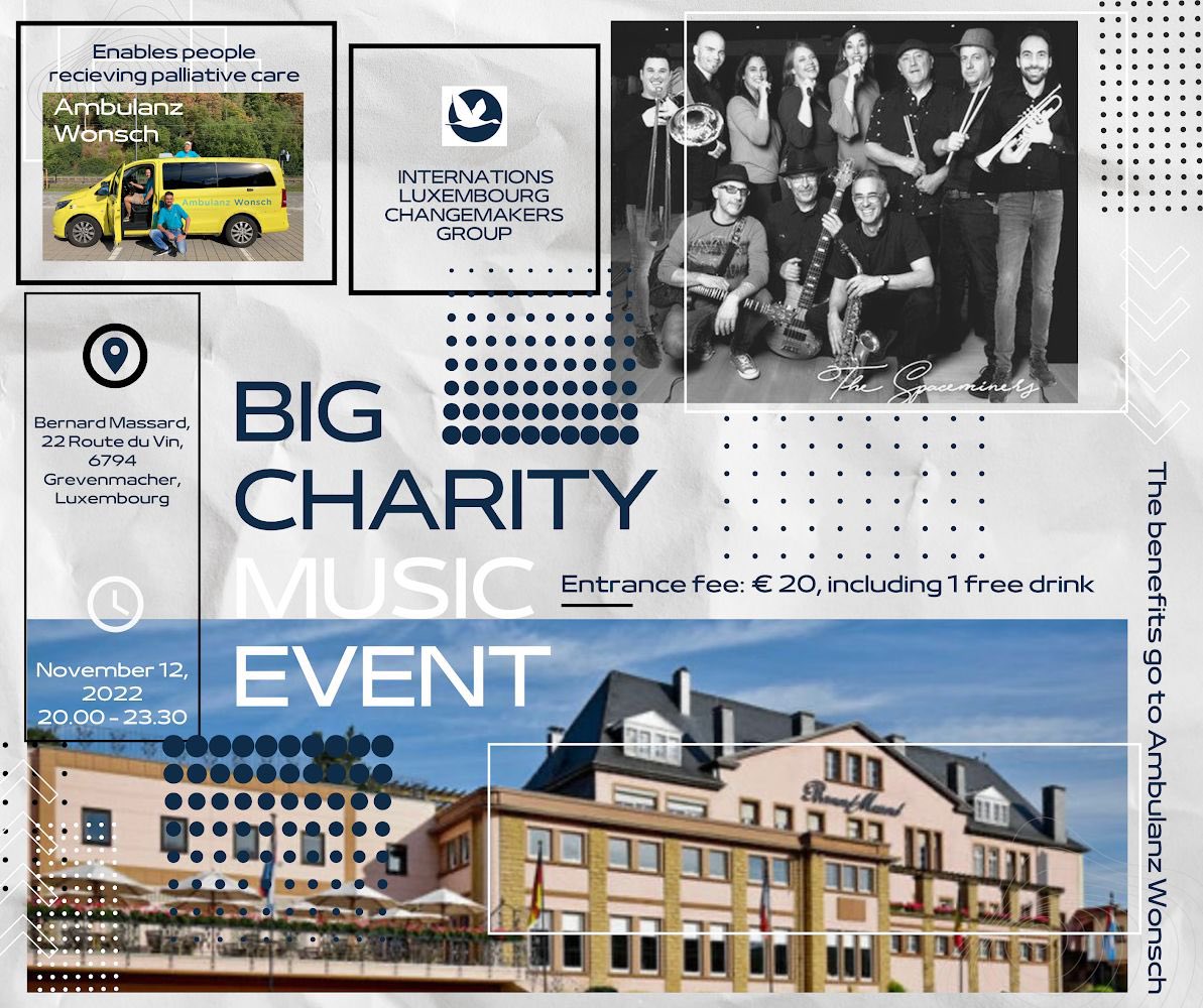 We look forward to seeing you! 
Date; 12th November 

#charityevent #grevenmacher #bernardmassard #soaceminers #internations #ambulanzwonsch