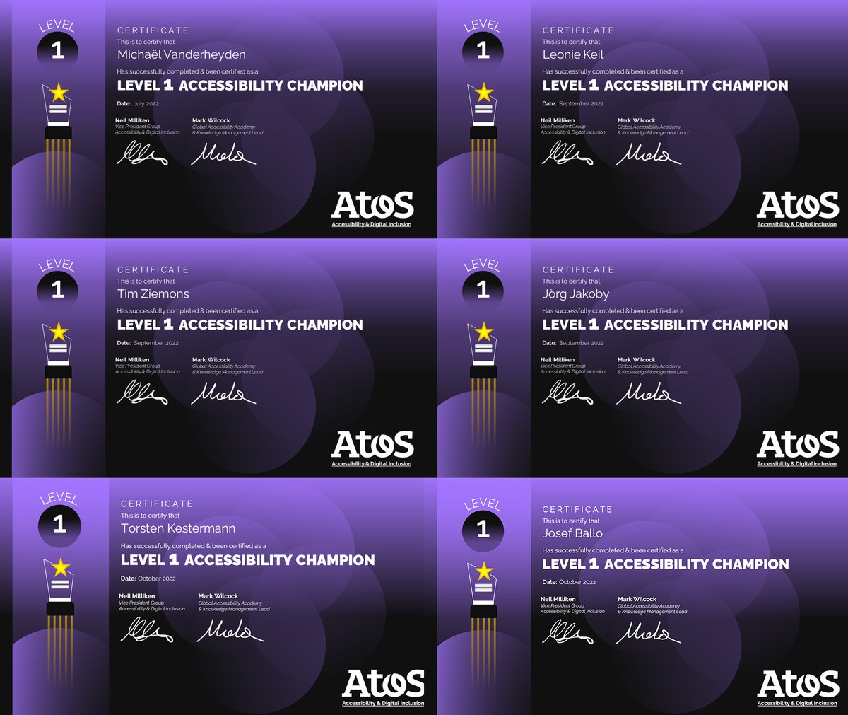 Th3S4mur41's tweet photo. #Accessibility is not a feature, it must be an inherent part of the design and development processes as well as the team's culture.
Which is why I'm proud that every member of my #team is now certified @Atos Accessibility Champion! 🥳
Congrats team👍
#YourExpert #a11y #learning https://t.co/pjhhHKWsg1