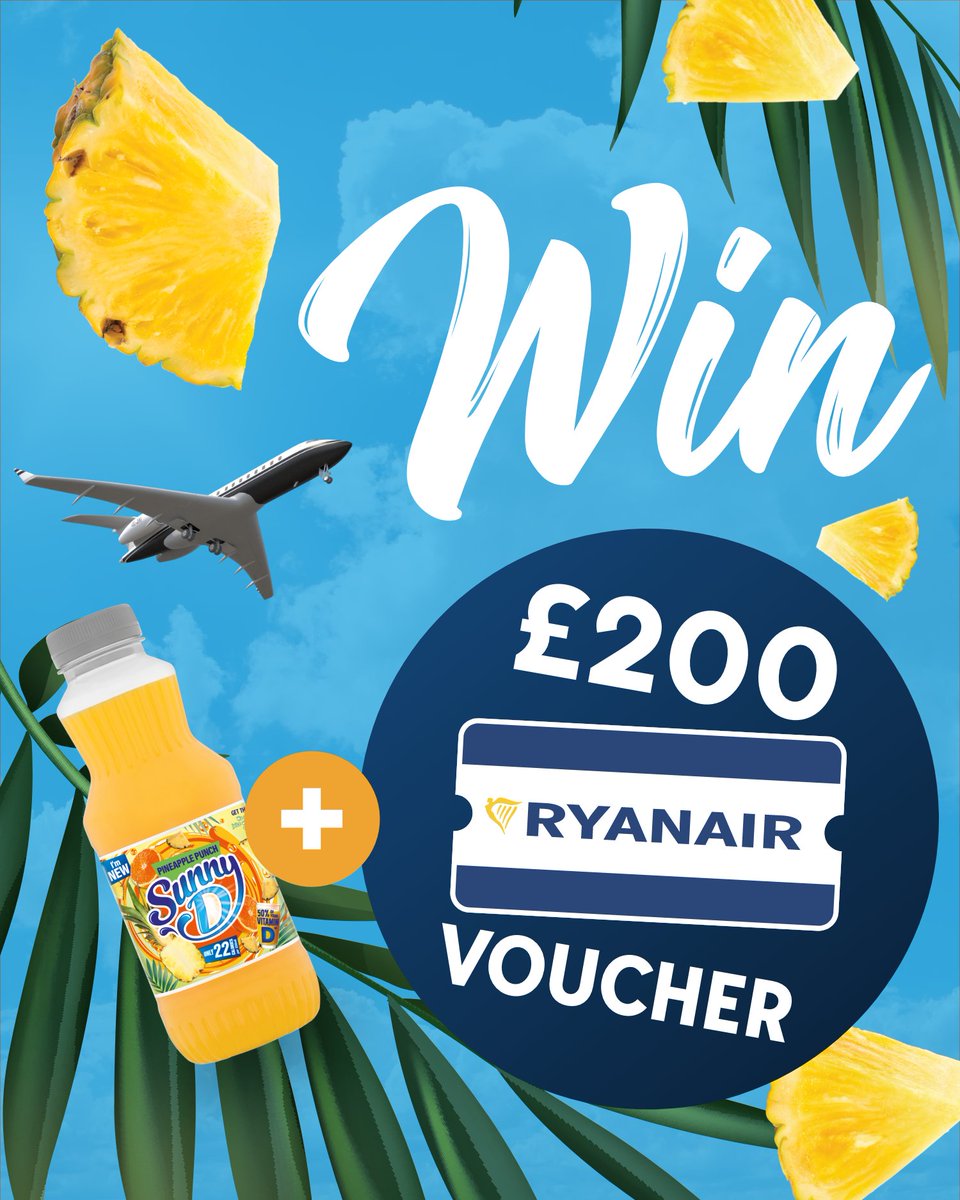 Top up the D this autumn 👀☀️ 

To celebrate the launch of our new Pineapple Punch flavour, we’re giving away a bundle of products and a £200 Ryanair voucher! To enter, head over to our Facebook or Instagram pages now!

#enternow #win #competition