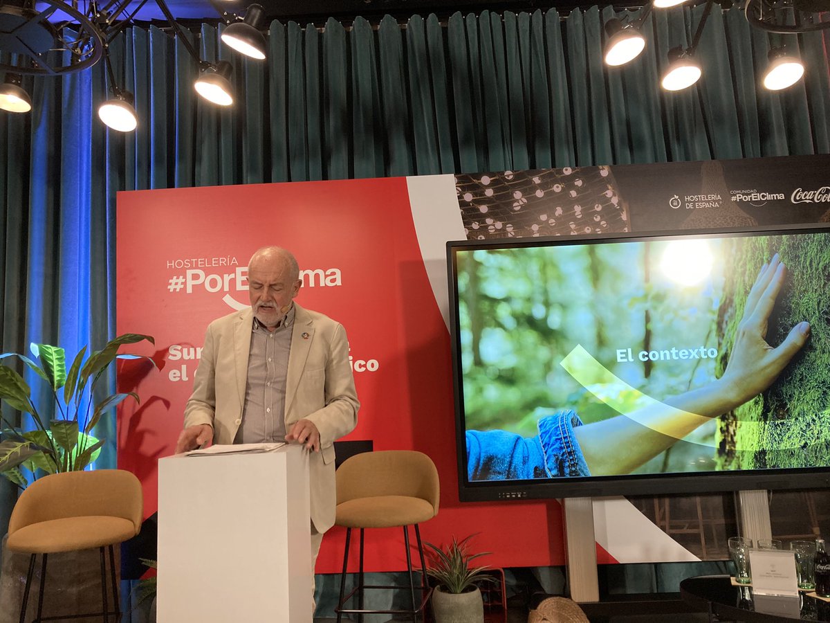 Qué cierto es!!!! “La hostelería es un gran #influencer en la aceleración de la acción climática “ afirma Jose Ángel Rupérez, Pte de <a href="/ecodes/">ECODES</a> #PorElClima con <a href="/CocaColaEP_es/">Coca-Cola EP Iberia</a>