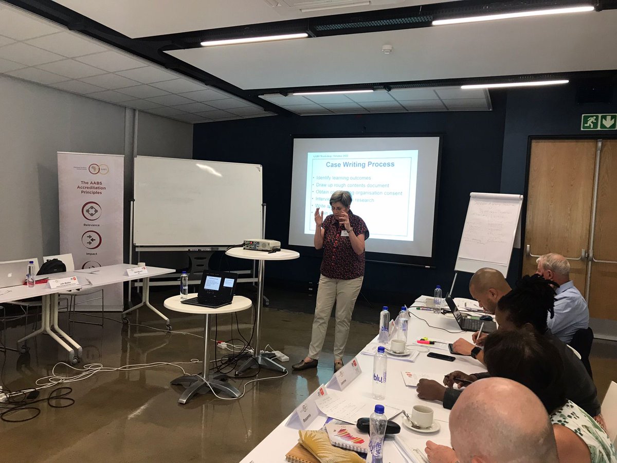 AABSchools's tweet photo. DAY 2: @JBS_UJ, Centre for African Business, hosts the AABS Case Writing and Teaching Workshop (CWTW).
Geoffrey Bick and Claire Beswick anchor Day 2 of CWTW, sharing their expert views on #casewriting and #teachingnotes
#BusinessEducation #Casewriting #teaching #AABSchools https://t.co/weezAM8Ude