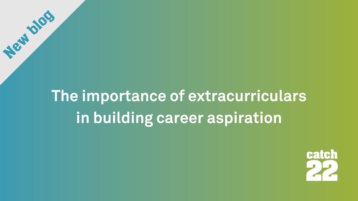 In today’s blog we hear from <a href="/C22education/">Catch22 Education</a> on the importance of #ExtracurricularActivities in building career aspiration and opening opportunity for the young people our #AlternativeProvision and Specialist schools support, like Ben.

Read more: ow.ly/utre50LkMB7