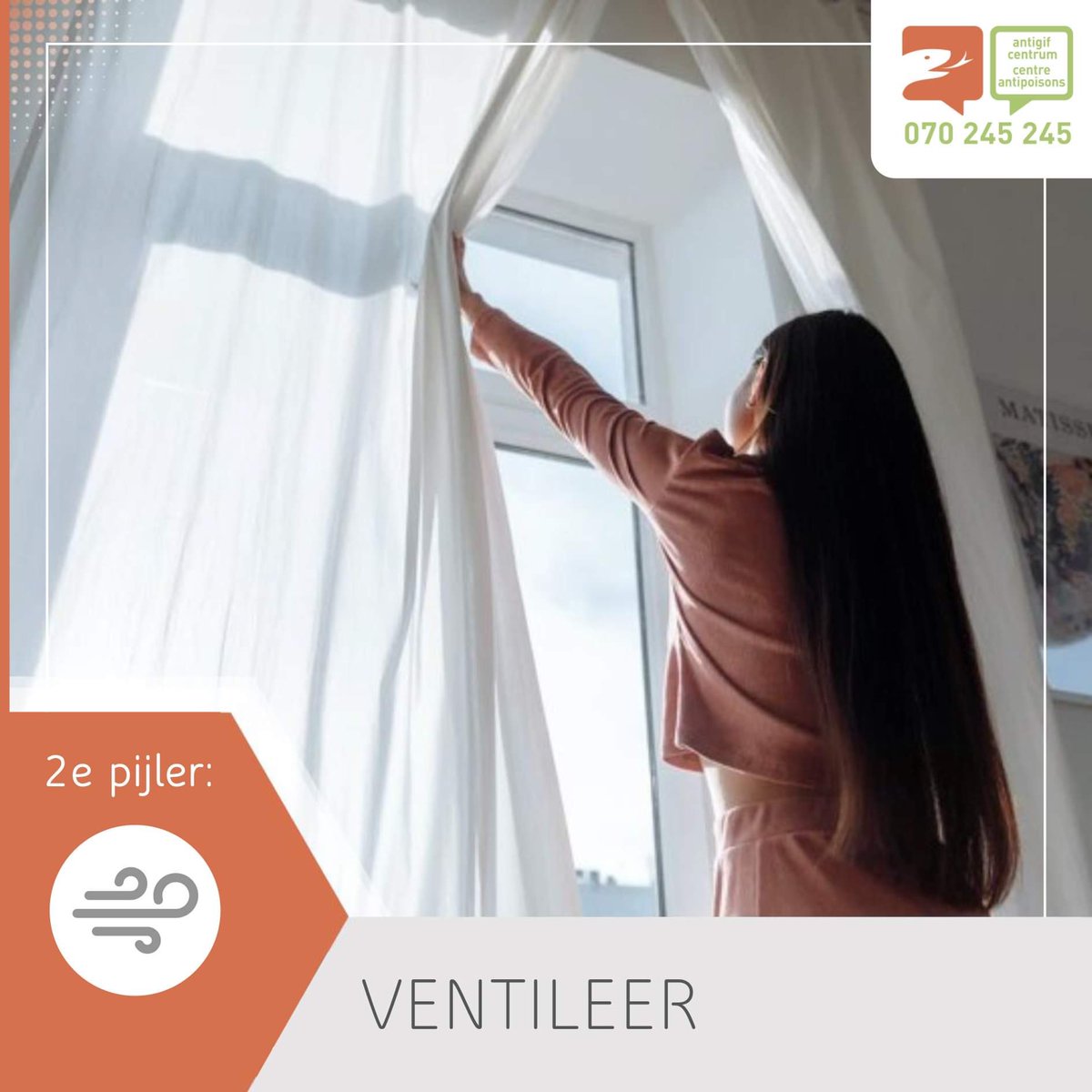 be_poisoncentre's tweet photo. Bescherm jezelf &amp; je familie tegen CO-vergiftiging met onze tips! 👍
TIP 2: Ventileer! Door voldoende aanvoer van frisse lucht 💨 en een correcte afvoer van rook, krijgt CO geen kans. 

#blijfwarmenveilig #keepwarmandsafe #COpreventie2022 #samentegenCO #COvergiftiging https://t.co/raz5ia0bzm