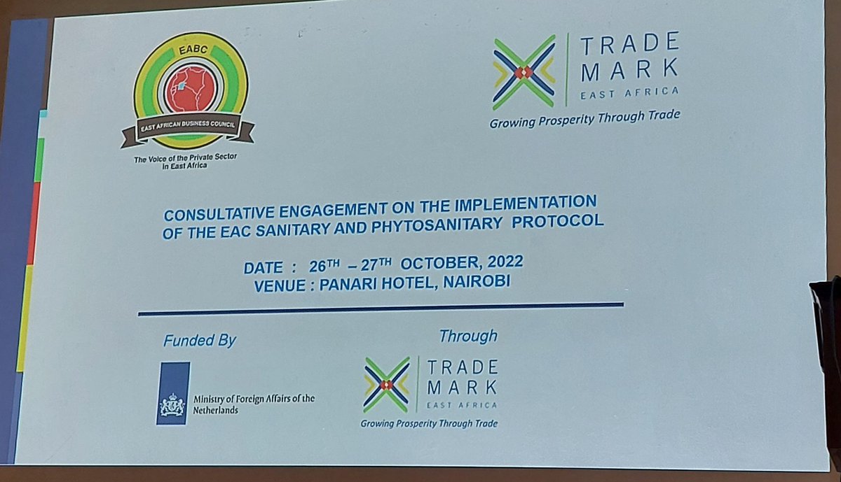 paveen_m's tweet photo. Ongoing consultative engagement on the implementation of the EAC SPS protocol, under the @DutchMFA funded @TradeMarkEastA – @EABCjumuiya Public-Private Dialogue programme. It'll increase compliance,facilitating increased access to markets4safe trade in food&amp;agricultural products. https://t.co/2xoyOlenHL
