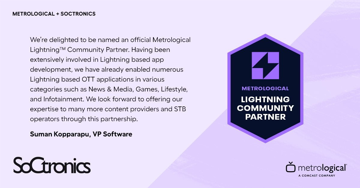 metrological's tweet photo. We are happy to introduce you to our newest Lightning Community Partner @SCtronics. Benefit from Soctronic's extensive experience developing Lightning-based apps, and:

⏱ bring your app to market faster
💰 reduce costs for development and maintenance

https://t.co/ns1AY4q0dy https://t.co/SzEMinYxVO