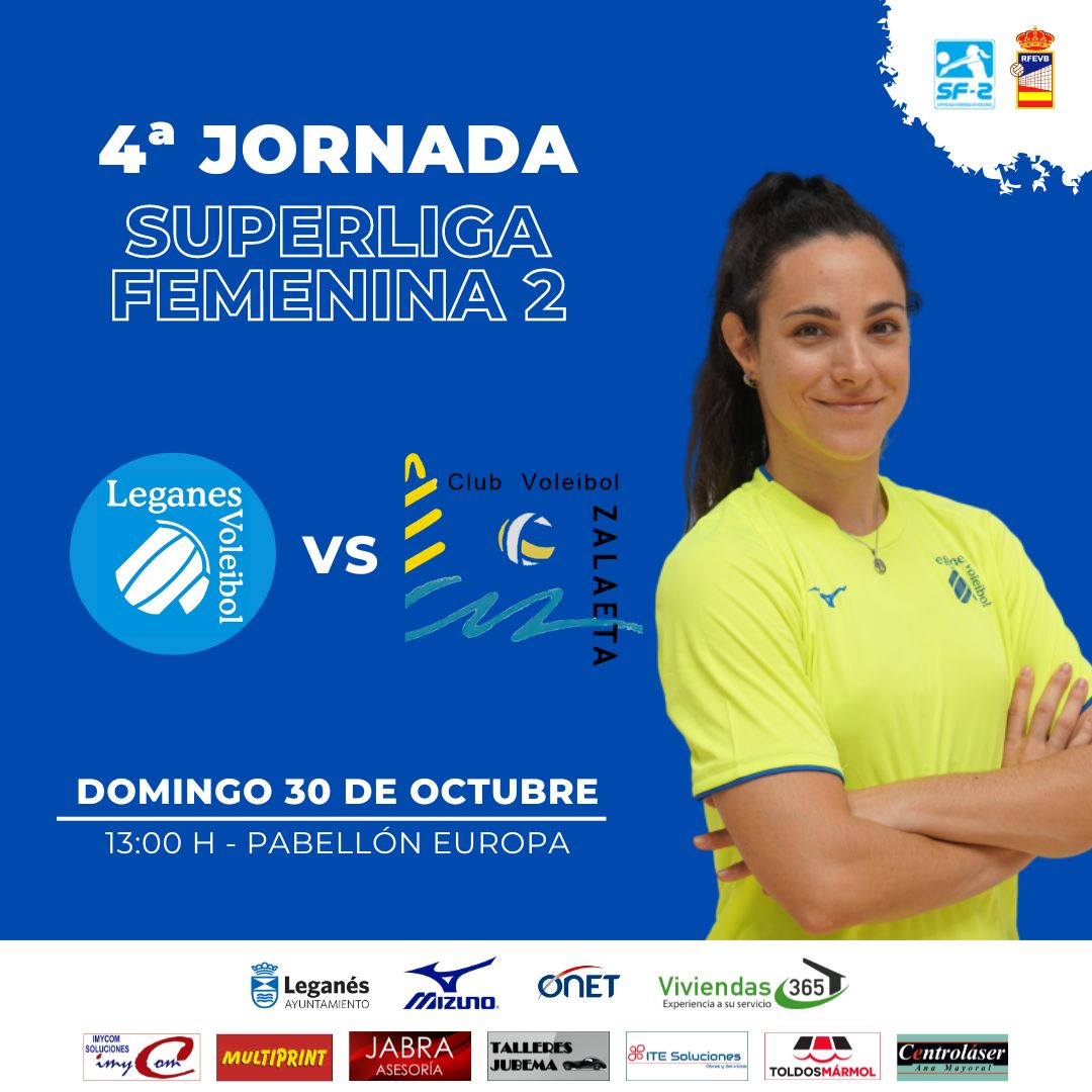 VoleibolLeganes's tweet photo. 🙌 🔜 Este domingo el Superliga 2 Femenino jugará la cuarta jornada de liga en casa

🏆 Jornada 4
📅 Domingo 30 de octubre
⏰ 13:00h
🆚 @CVZalaeta 
🏟 Pabellón Europa

🤩 ¡No te lo puedes perder!

#VamosLega #SF2 💙🤍
@AytoLeganes @deportesleganes https://t.co/bgJ3QAw3a7