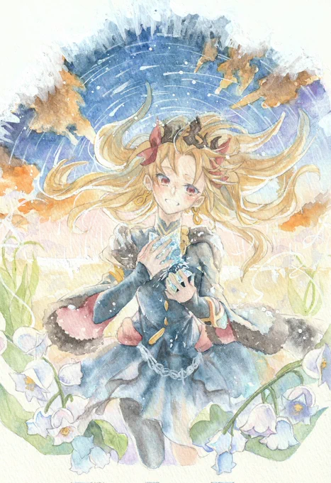 #イラストを4枚貼ると秋風に乗って絵柄を好いてくれる人の元へ届くらしい届いてくれー!( ੭ ˙ᗜ˙ )੭ 