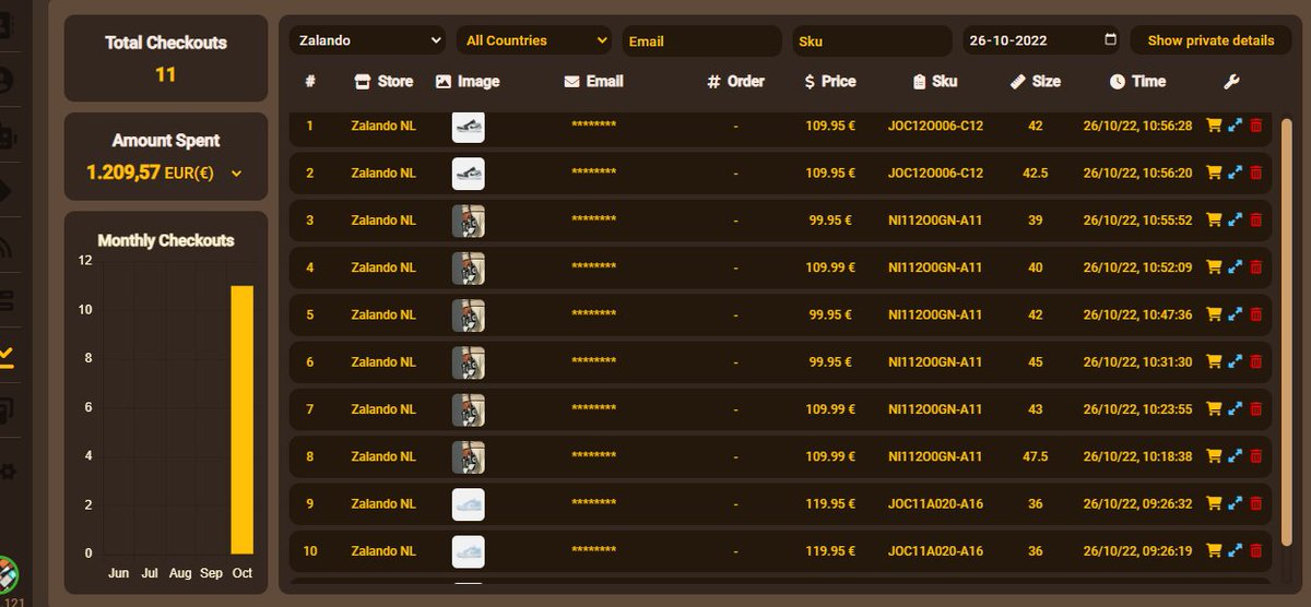 KhangC12's tweet photo. BOT:@panaiobot
CG:@GoatifyIO
Proxies:@TheLemonClub_
 
and with 30 running we've got :D

Jordan 1 Low Shadow Toe // 2x
Dunk Low Black White Mens // 6x
Jordan 1 Low Aluminium // 3x https://t.co/H90q8MUeiN