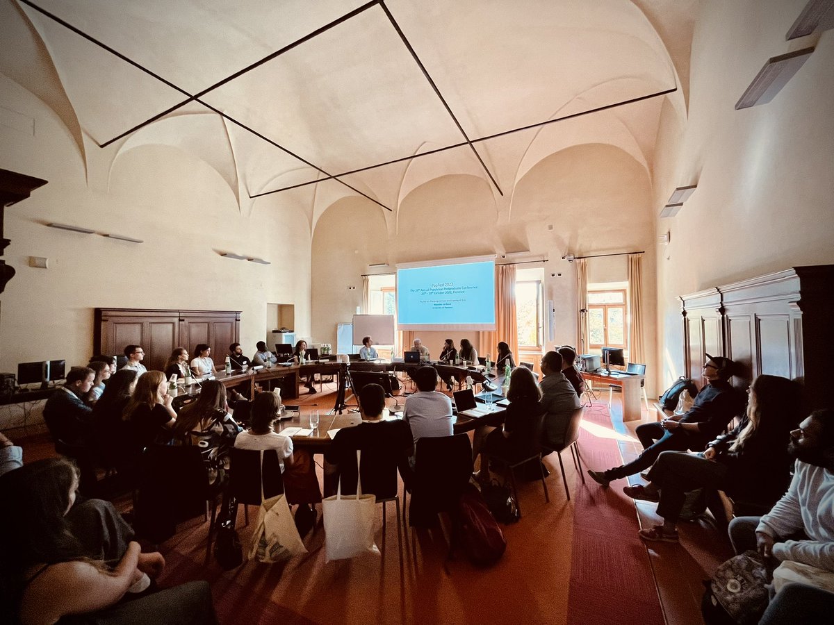 eui_sps's tweet photo. 🤳The 28th edition of the Annual Population Postgraduate Conference @popfest22 is kicking off today at the @EUI_EU with a Keynote Speech by Prof. Massimo Livi Bacci ⤵️

#PopFest22 is co-hosted by @UNI_FIRENZE, in partnership with @FlorenceUps https://t.co/q3kH46OdHt