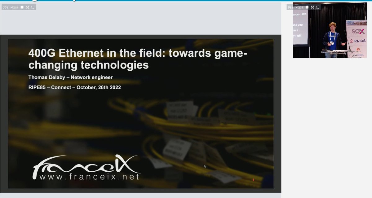 acontios_net's tweet photo. now, @tidotu from @ixpfranceix  will make a #400G presentation at Connect WG @ripemeeting #ripe85 https://t.co/uUpU6fENsC