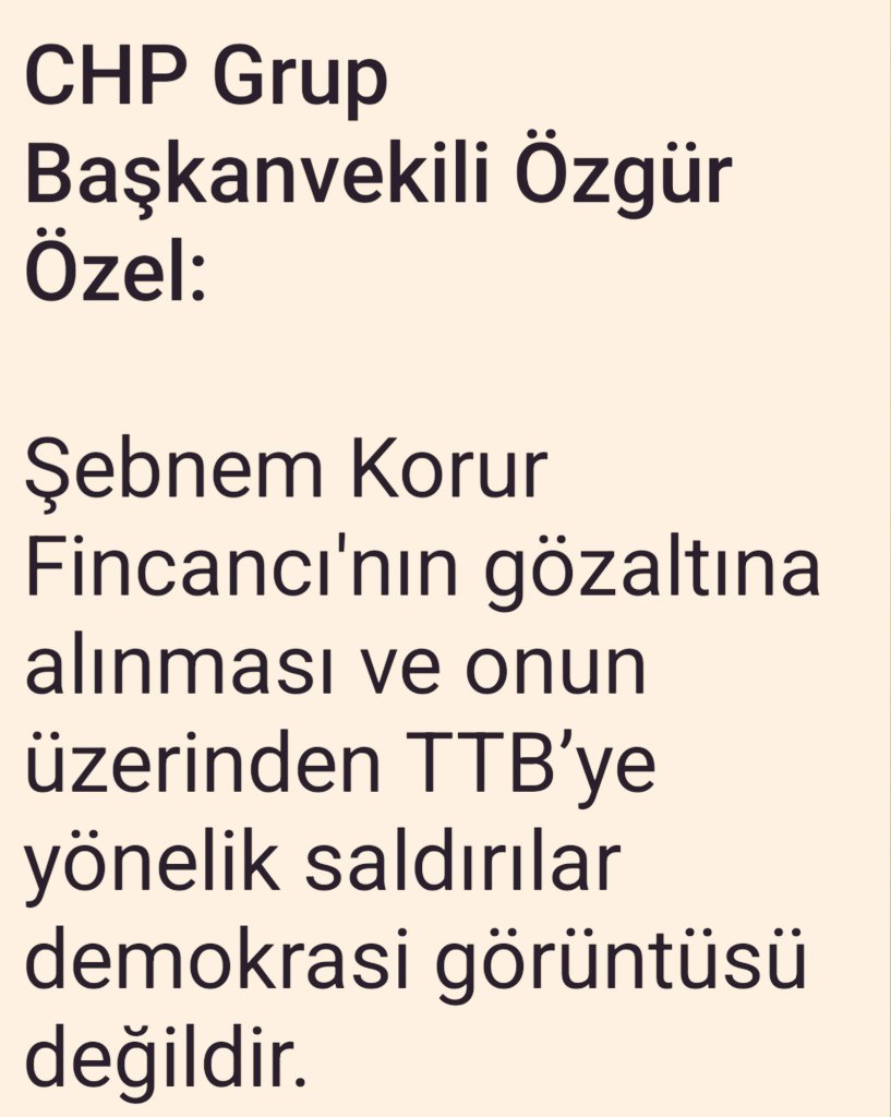 Türk Ordusuna atılan iftiraya karşılık tek laf etmedi.! Atılan iftiraya karşı Şebnem Korur Fincancı nın gözaltına alınması demokrasi dışı görülüyorsa, söylediği cümleleri Chp FİKİR ÖZGÜRLÜĞÜ kapsamında mı değerlendiriyor @kilicdarogluk .? #TürkiyeYüzyılı