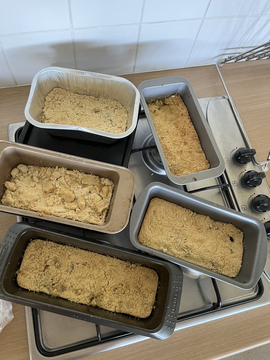 st_colmans's tweet photo. Some of the delicious fruit crumbles made by J1B this morning #homemadecooking #rubbinginmethod #fruitcrumbles #fiveaday https://t.co/qjRAW7jHoF
