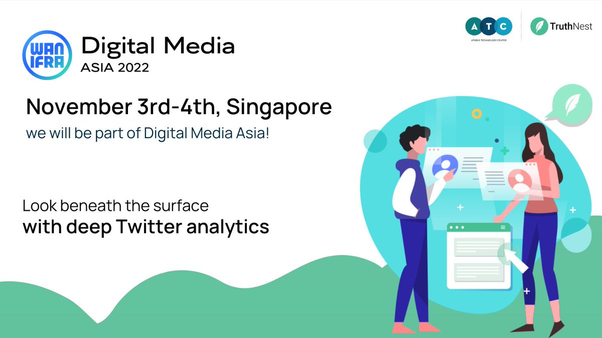 atc_gr's tweet photo. During #DMA2022 participants will also have the chance to experience the way to have access to in-depth #TwitterAnalytics with @truth_nest and
✔️ Identify true influencers
✔️ Detect trolls &amp; bots by profiling Twitter user accounts 

Learn more➡️ https://t.co/nPNzZgseMi https://t.co/uMASR3NYXH
